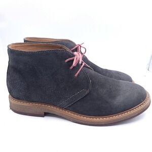 1901 Chukka Boots Mens Size 10 Grey Suede Lace Up Casual Ankle Dress